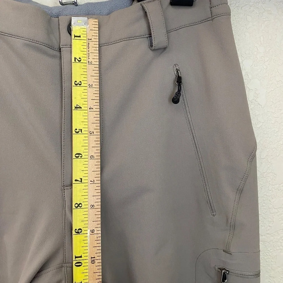 Patagonia Womens Ski hiking Pants Size 8 beige khaki green‎ with suspenders - Picture 14 of 16